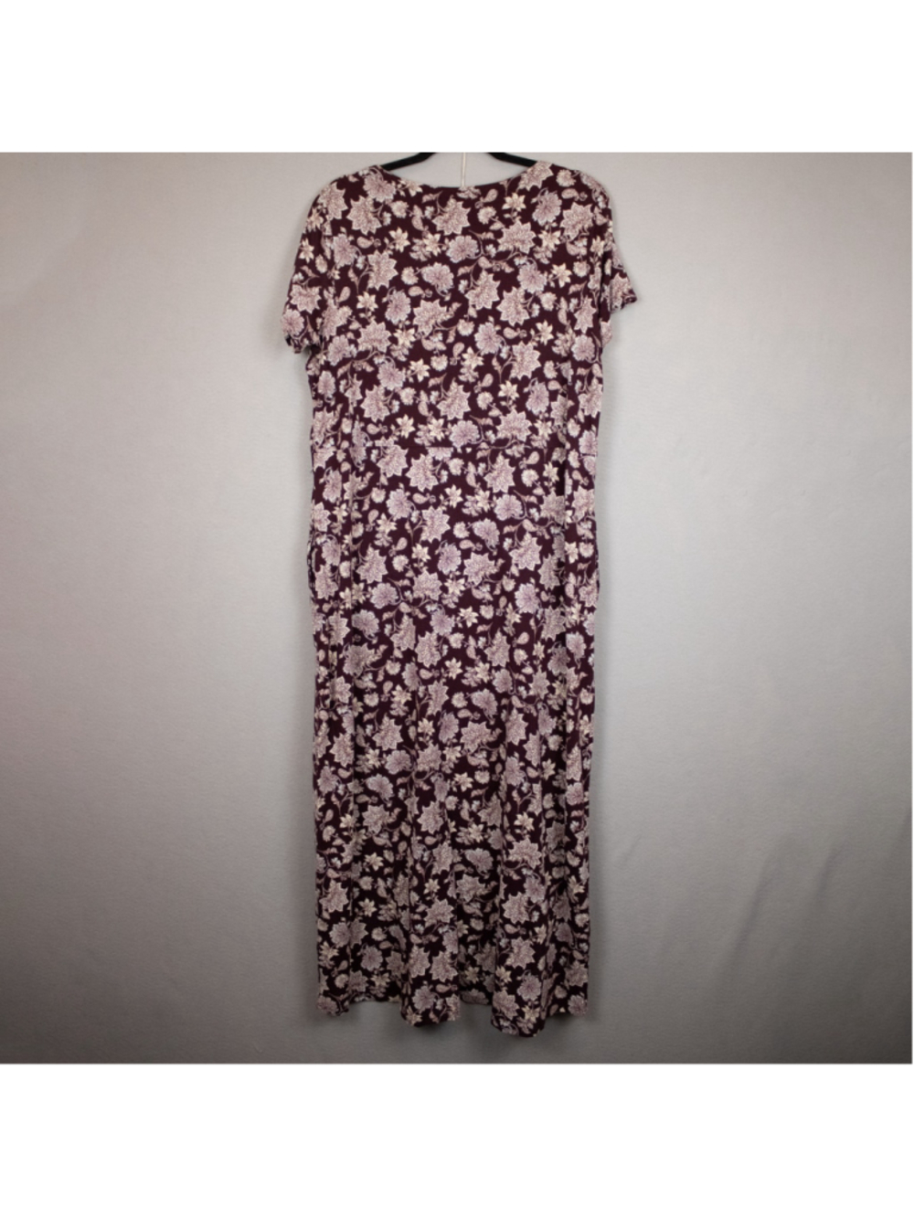 J. Jill burgundy floral maxi dress-LT - Picture 4 of 4